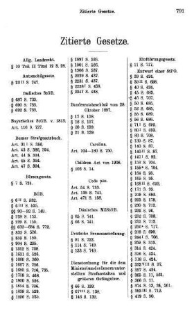 791-795, Zitierte Gesetze