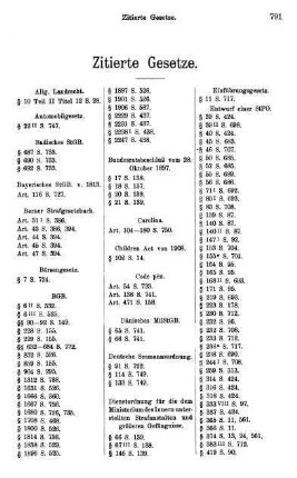 791-795, Zitierte Gesetze