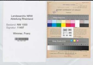 Entnazifizierung Franz Wimmer, geb. 12.02.1891 (Ingenieur)