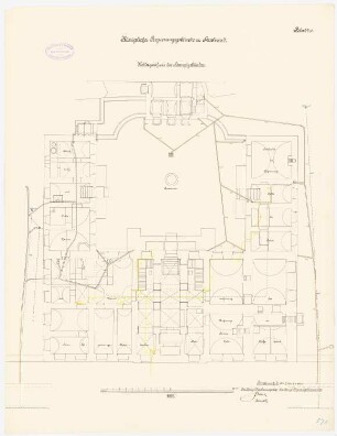 Regierungsgebäude, Stralsund Hauptgebäude: Grundriss KG 1:100