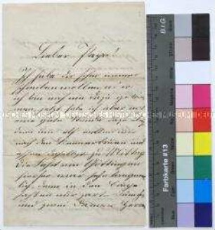 Brief von Otto Wyneken an seinen Vater