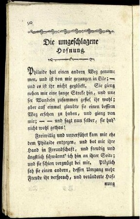 Die umgeschlagene Hofnung.