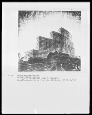 Hamburg, Messehaus, Wettbewerbszeichnung