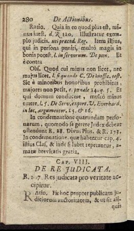 Cap. VIII. De Re Judicata.