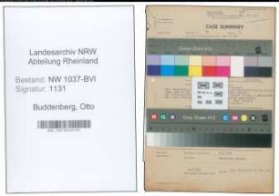 Entnazifizierung Otto Buddenberg , geb. 23.04.1877 (Senatspraesident)