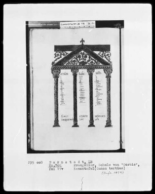 Evangeliar mit Capitulare, Palastschule Karls des Kahlen — Kanon III, Folio 11verso
