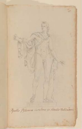 Apoll vom Belvedere [nach Tafel 30 von François Perriers "Icones et Segmenta Nobilium Signorum et Statuarum..." (1638)]