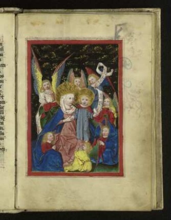 Miniatur: Maria mit Kind, umgeben von sieben Engeln