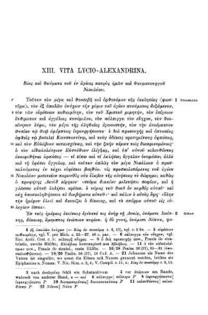 XIII. Vita Lycio-Alexandrina