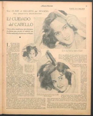 El cuidado del cabello : Una clase de belleza por semana