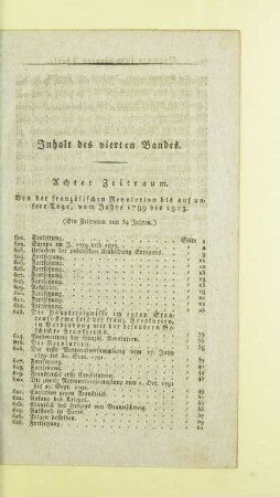 Inhalt des vierten Bandes
