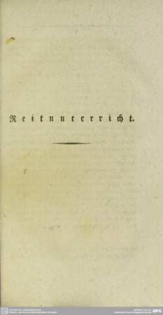 Reitunterricht