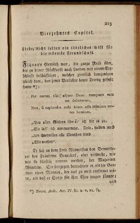 Vierzehntes Capitel. Liebe, nicht selten ein tödtliches Gift für die wärmste Freundschaft