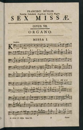 1-11, Missa I.
