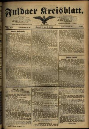 Ausgabe vom Samstag, den 09. Juni 1906.