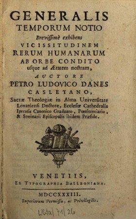 Generalis temporum notio