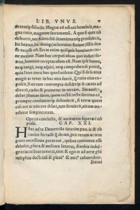 Operis conclusio, & veritatem superari non posse. Cap. XXI.