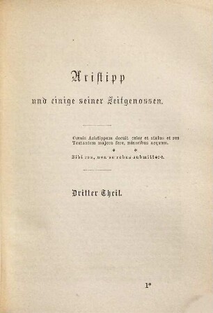 Wieland's Werke, 27. Aristipp ; 3