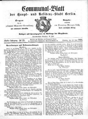 1864,25: No. 25, 19. Juni 1864