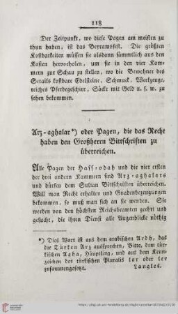 Utz-aghalar oder Pagen, die das Recht haben den Großherren Bittschriften überreichen