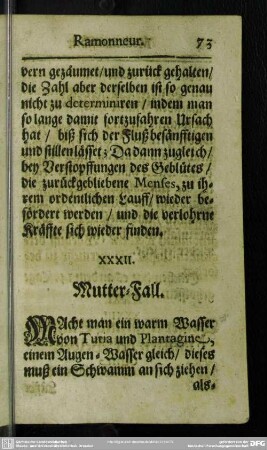 XXXII. Mutter-Fall