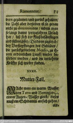 XXXII. Mutter-Fall