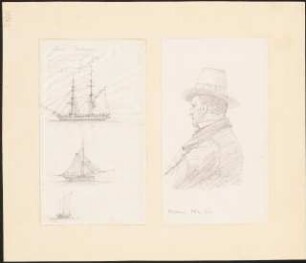 Segelschiffe, Cuxhaven / Portrait eines Herrn, Helgoland: Cuxhaven: Boote, Helgoland: Portrait