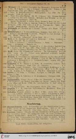Nachtrag (Nr. 1213 - 1227)