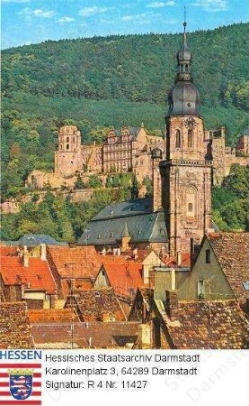 Heidelberg, Heiliggeist-Kirche und Schloss