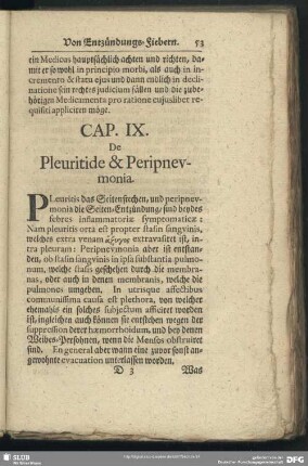 Cap. IX. De Pleuritide & Peripneumonia