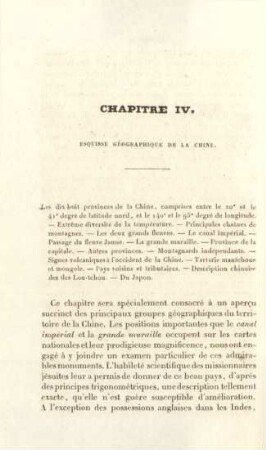Chapitre IV. Esquisse géographique de la Chine
