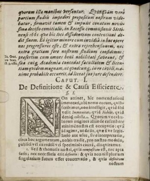Caput I. De Definitione & Causa Efficiente.