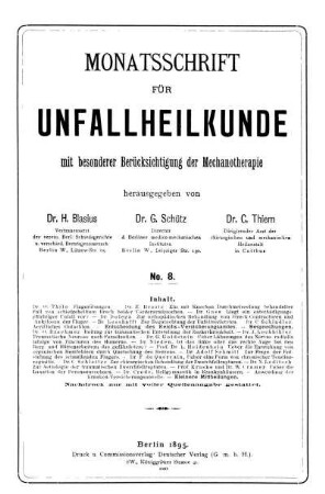 No. 8. Berlin, 20. August 1895. II. Jahrgang.