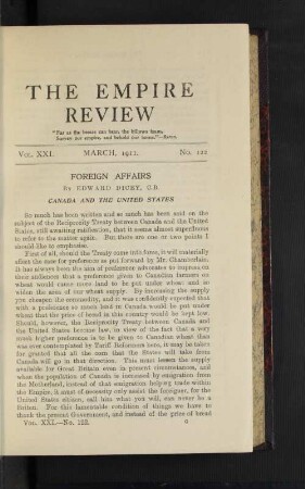 Vol. 21. March 1911. No. 122.