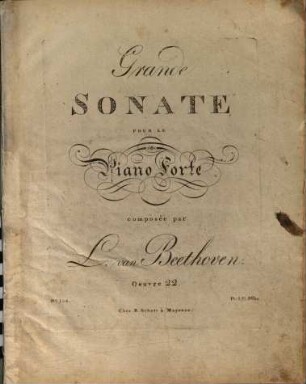 Grande sonate : pour le piano forte ; oeuvre 22