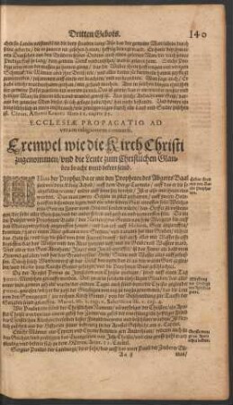 Ecclesiae Propagatio Ad veram religionem conversi. Exempel wie die Kirch Christi zugenommen ...