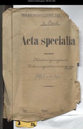Mieteinigungsamt, Wohnungsrationierung etc. - specialia -