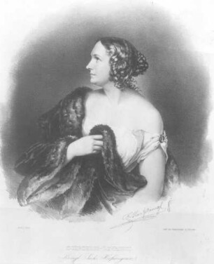 Hanfstaengl, Franz Seraph nach Kietz, Ernst Benedikt: Wilhelmine Schröder-Devrient. Lithographie, Dresden 1840. Dresden: Stadtmuseum