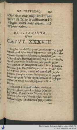 Caput XXXVIII. De Iuramento testium.