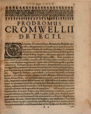Fidi Popularis Prodromus Cromwellii Ad Belgarum Gemitum Detecti