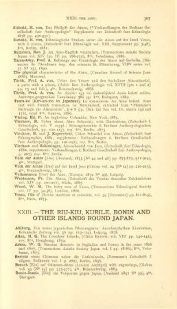 XXIII. The Riu-Kiu, Kurile, Bonin and other islands round Japan