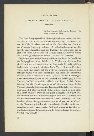 Johann Heinrich Pestalozzi