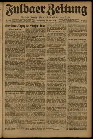 Ausgabe vom Donnerstag, den 22. Dezember 1921.