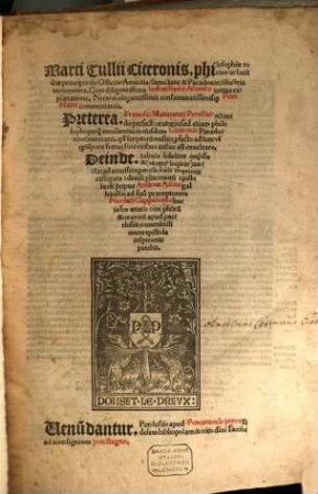 De officiis, Amicitia, Senectute, & Paradoxis