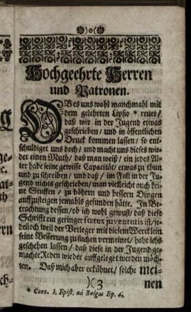 Hochgeehrte Herren und Patronen