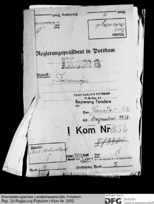 Haushaltspläne, Verwaltungsberichte und Kreisvermögen des Kreises Westhavelland