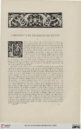 19: L' architecture religieuse en Égypte, [1]