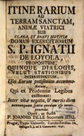 Itinerarium ad terram sanctam
