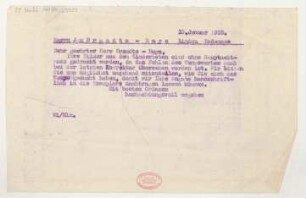 Brief an Jan Brandts Buys : 10.01.1923