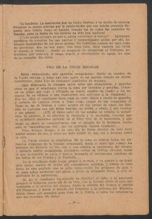 Uno de la unión escolar